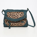 Bolso de hombro Giulia - Leopardo/Petróleo