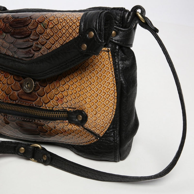 Sac À Bandoulière Giulia - Black/ Python