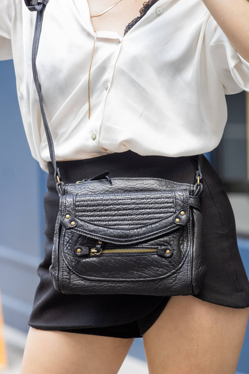 Sac À Bandoulière Giulia - Agneau Noir