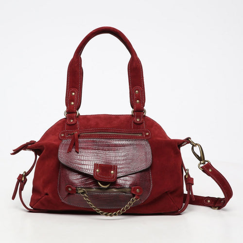 Mini Odelia Handbag - Bordeaux / Bordeaux Python