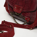 Mini Odelia Handbag - Bordeaux / Bordeaux Python