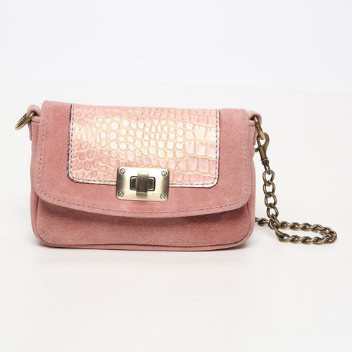 Bolso de hombro Lillie - Rosa / Pitón rosa