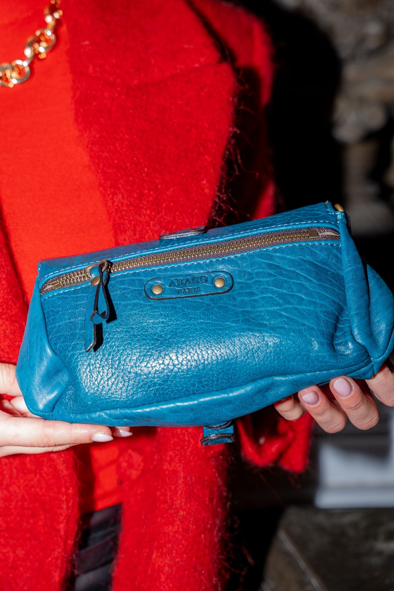 Borsa a tracolla - Bellezza - Pelle di capra blu