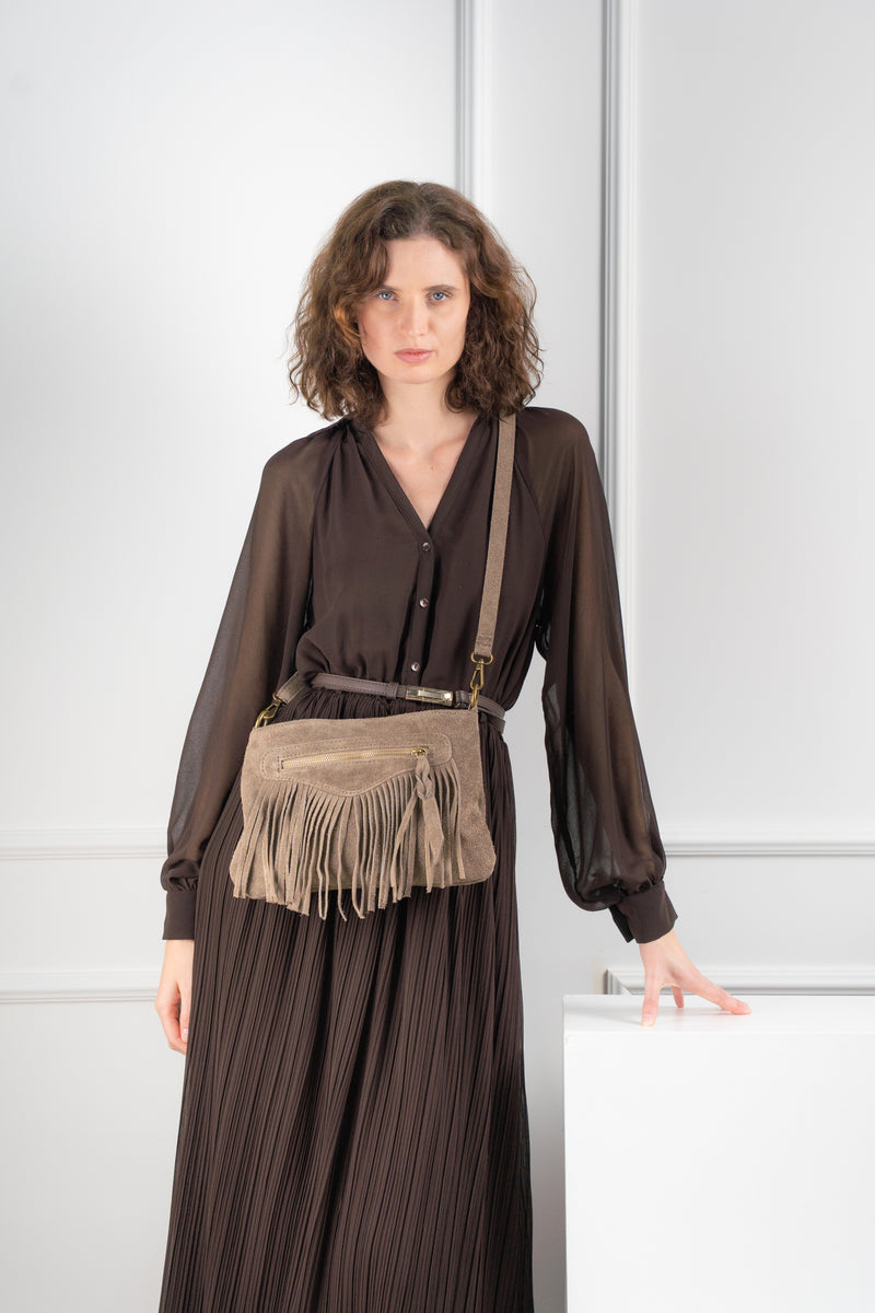 Sac A Bandouliere Nox - Taupe