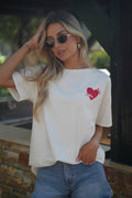 T-Shirt Cœur Jaz - Blanc