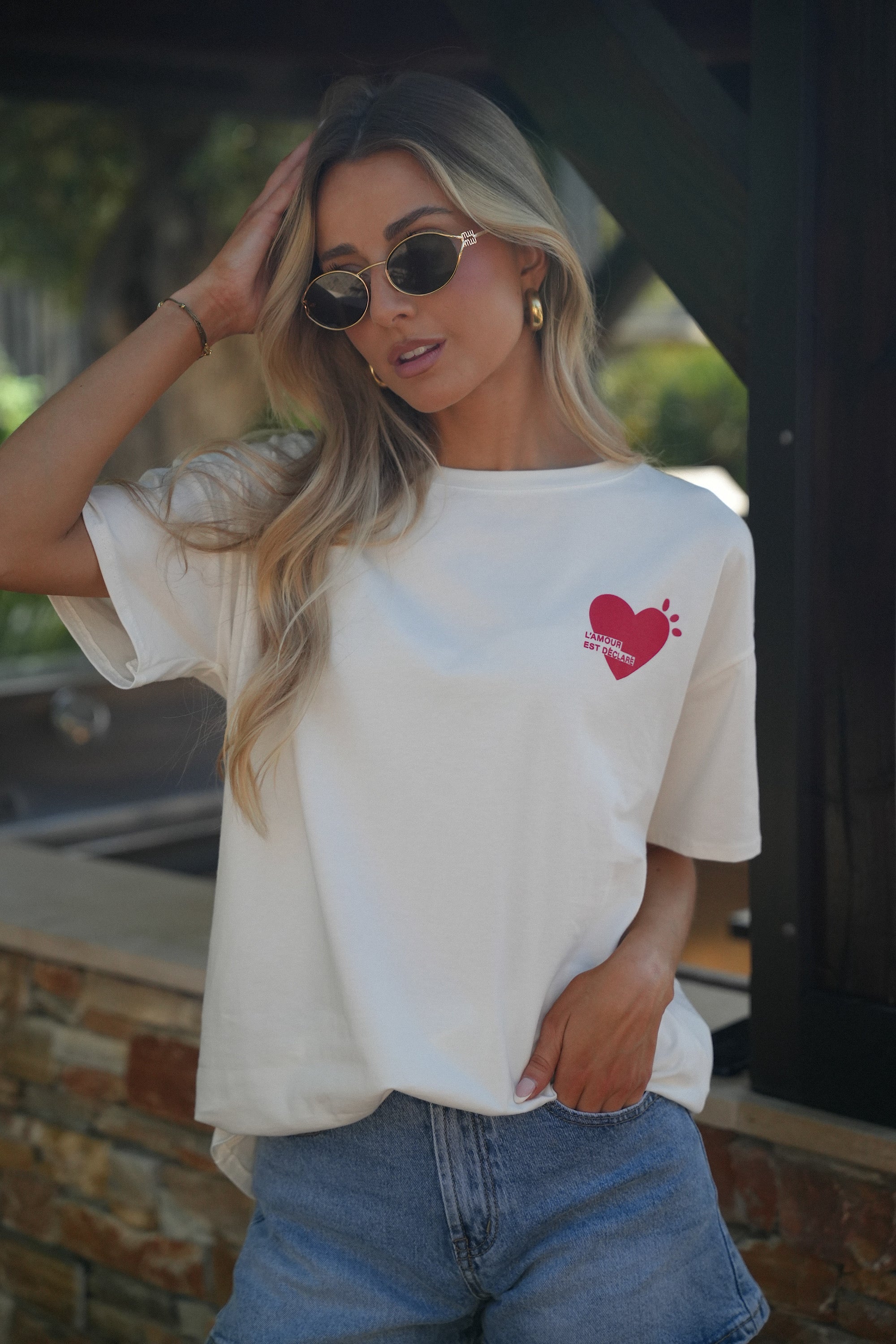 T-Shirt Cœur Jaz - Blanc