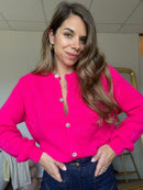 Maille En Laine Léonie - Fuschia