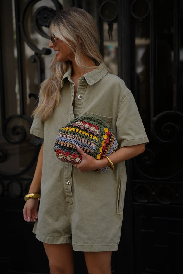 Bolso de paja Jenny - Colorido
