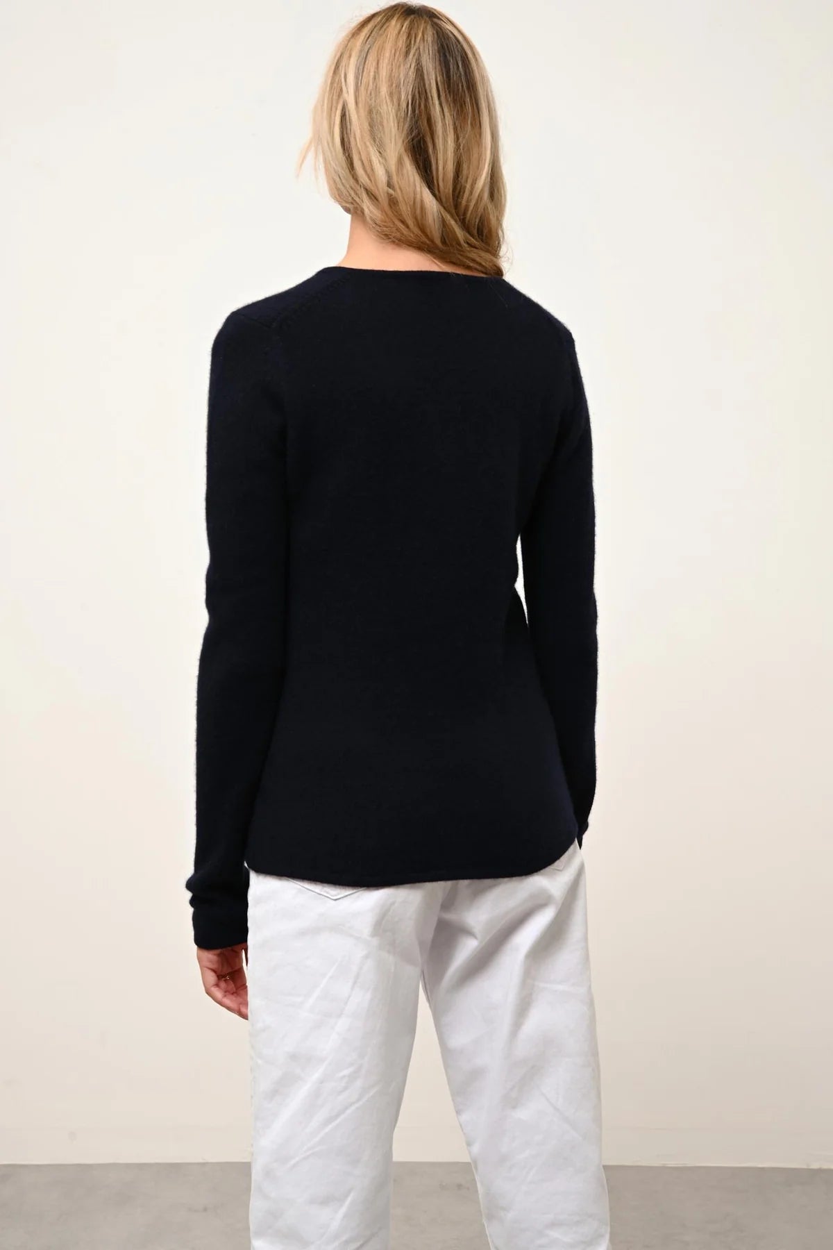 Jersey Cuello V 4 Hilos - Abby - Navy