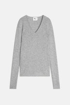 Pull Col V 4 Fils - Abby - Nuage Chiné