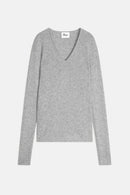 Pull Col V 4 Fils - Abby - Nuage Chiné