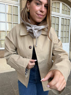 Taupe wool and cashmere balaclava