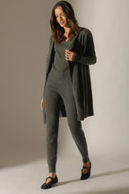 Chaqueta Larga - Abigail - Antracita Jaspeado