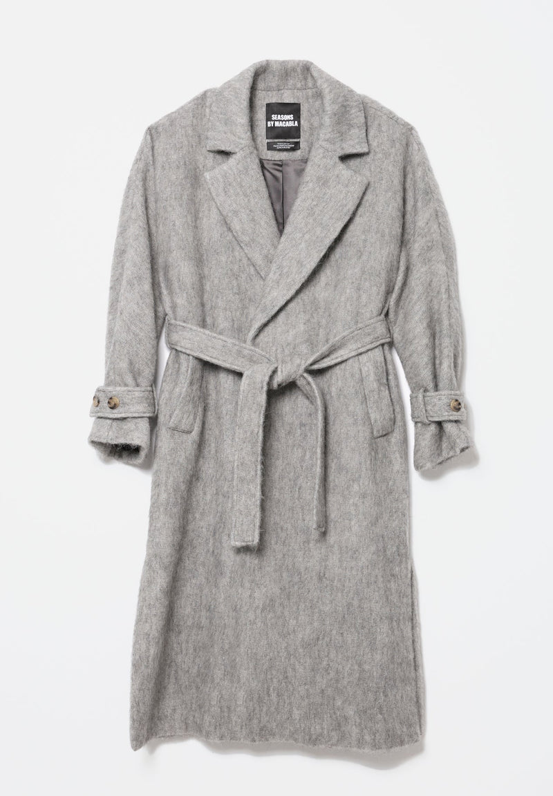 Manteau D'Alpaga Gris