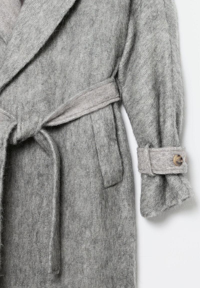 Manteau D'Alpaga Gris