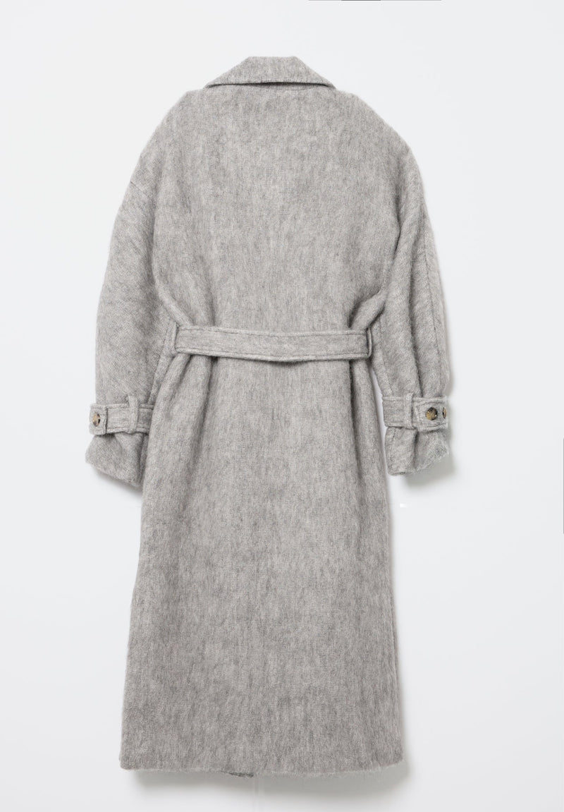 Manteau D'Alpaga Gris