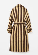 Manteau D'Alpaga À Rayures Jaunes