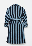 Manteau D'Alpaga À Rayures Bleues