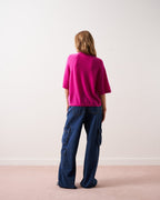 Pull Col R Mcr 3/4 Elea - Wonder Lollipop - 100% Cachemire 12Gg - Femme
