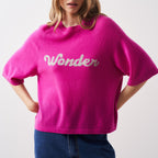 Pull Col R Mcr 3/4 Elea - Wonder Lollipop - 100% Cachemire 12Gg - Femme