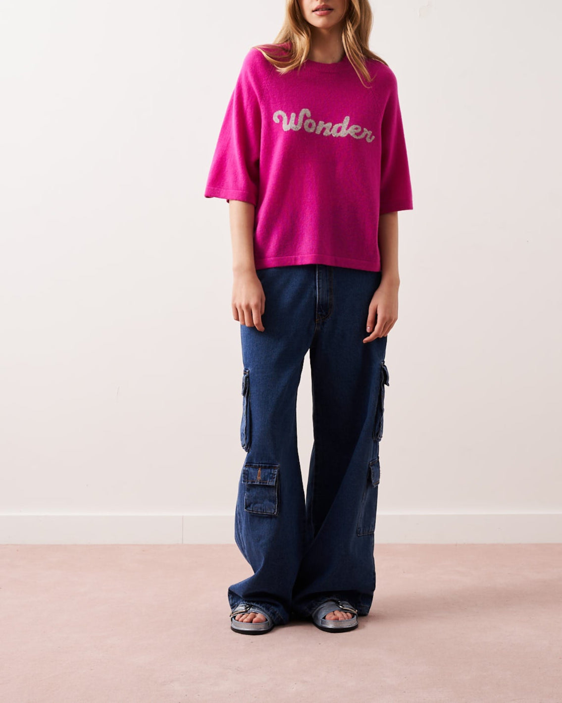 Pull Col R Mcr 3/4 Elea - Wonder Lollipop - 100% Cachemire 12Gg - Femme