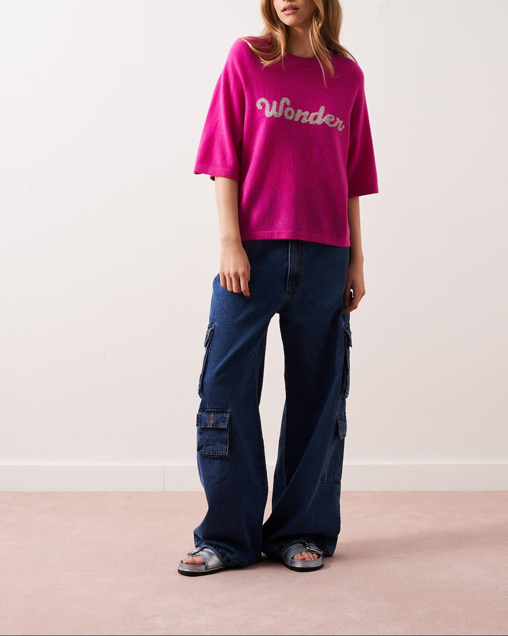 Pull Col R Mcr 3/4 Elea - Wonder Lollipop - 100% Cachemire 12Gg - Femme