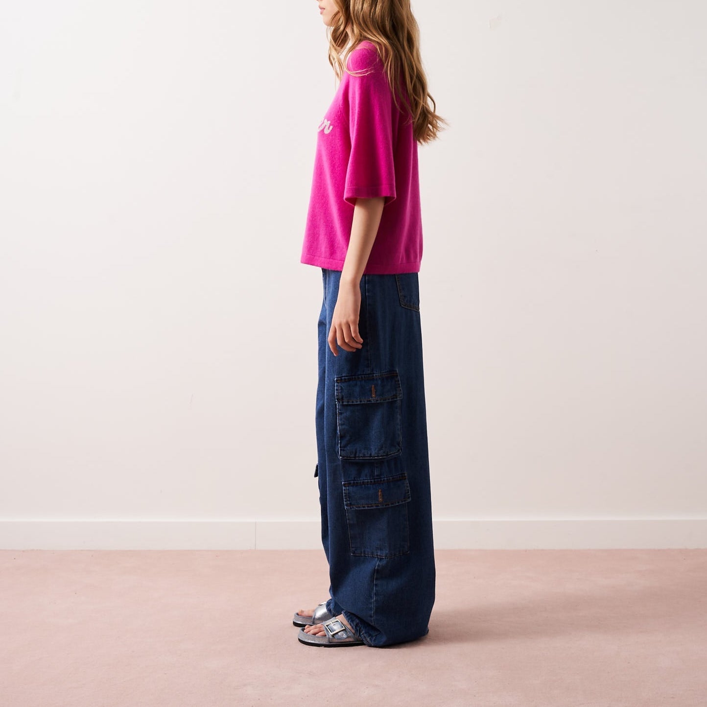 Pull Col R Mcr 3/4 Elea - Wonder Lollipop - 100% Cachemire 12Gg - Femme