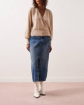 Belinda Wrap Cardigan - Sand - 100% Cashmere 12Gg - Women