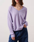 Absolut Cashmere - Jersey Ml Alicia Con Cuello De Pico - Lavanda - 100% Cashmere 12Gg - Mujer