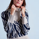 Absolut Cashmere - Zebre Mago Long Sleeve High Neck Sweater - Zebre Greige - Women