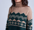 Pull Jacquard Montagne Avalanche - Avalanche Camel - Femme