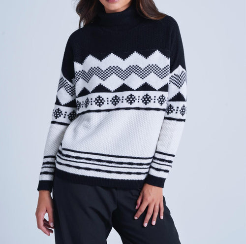 Pull Jacquard Montagne Avalanche - Avalanche Noir - Femme