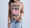 Pull Wording Majora - Combo Camel - Femme