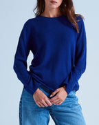 Pull Col Rond Finitions Roulées Taylor - Nautique - 100% Cachemire 12Gg - Mixte
