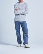 Gilet Capuche Finitions Roulées Leone - Gris Chine Clair - 100% Cachemire 12Gg - Mixte