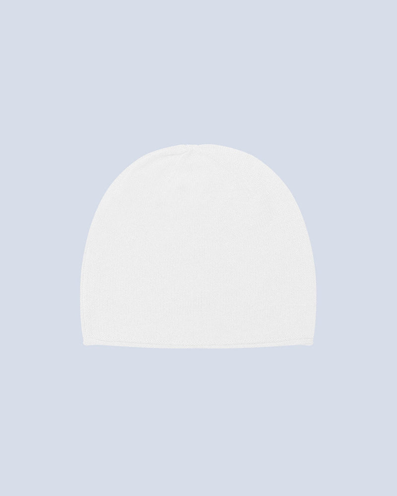 Gorro Billy Rolled Finish - Blanco - 100% Cachemira 12Gg - Mixto