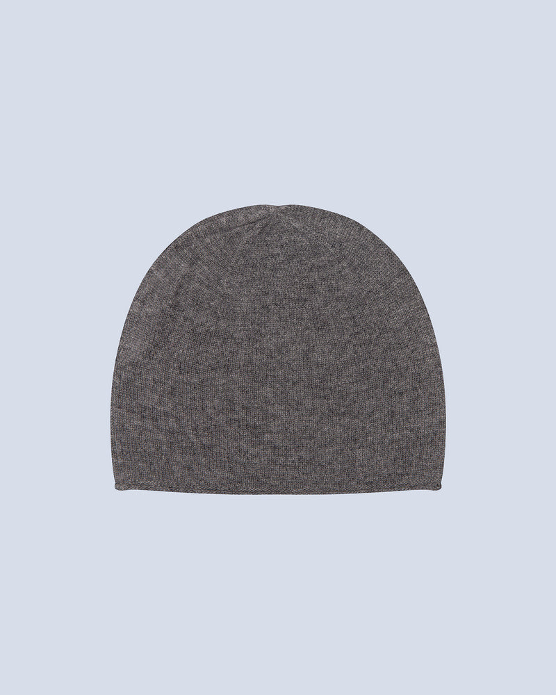 Bonnet Finitions Roulettées Billy - Gris Chine Foncé - 100% Cachemire 12Gg - Mixte