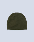 Billy Rolled-Edge Beanie - Khaki - 100% 12GG Cashmere - Unisex