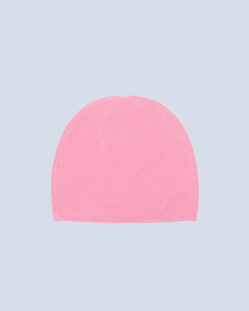 Bonnet Finitions Roulettées Billy - Rose Bubble Gum - 100% Cachemire 12Gg - Mixte