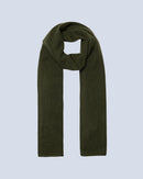 Jordan Rolled Finish Scarf - Khaki - 100% Cashmere 12Gg - Mixed