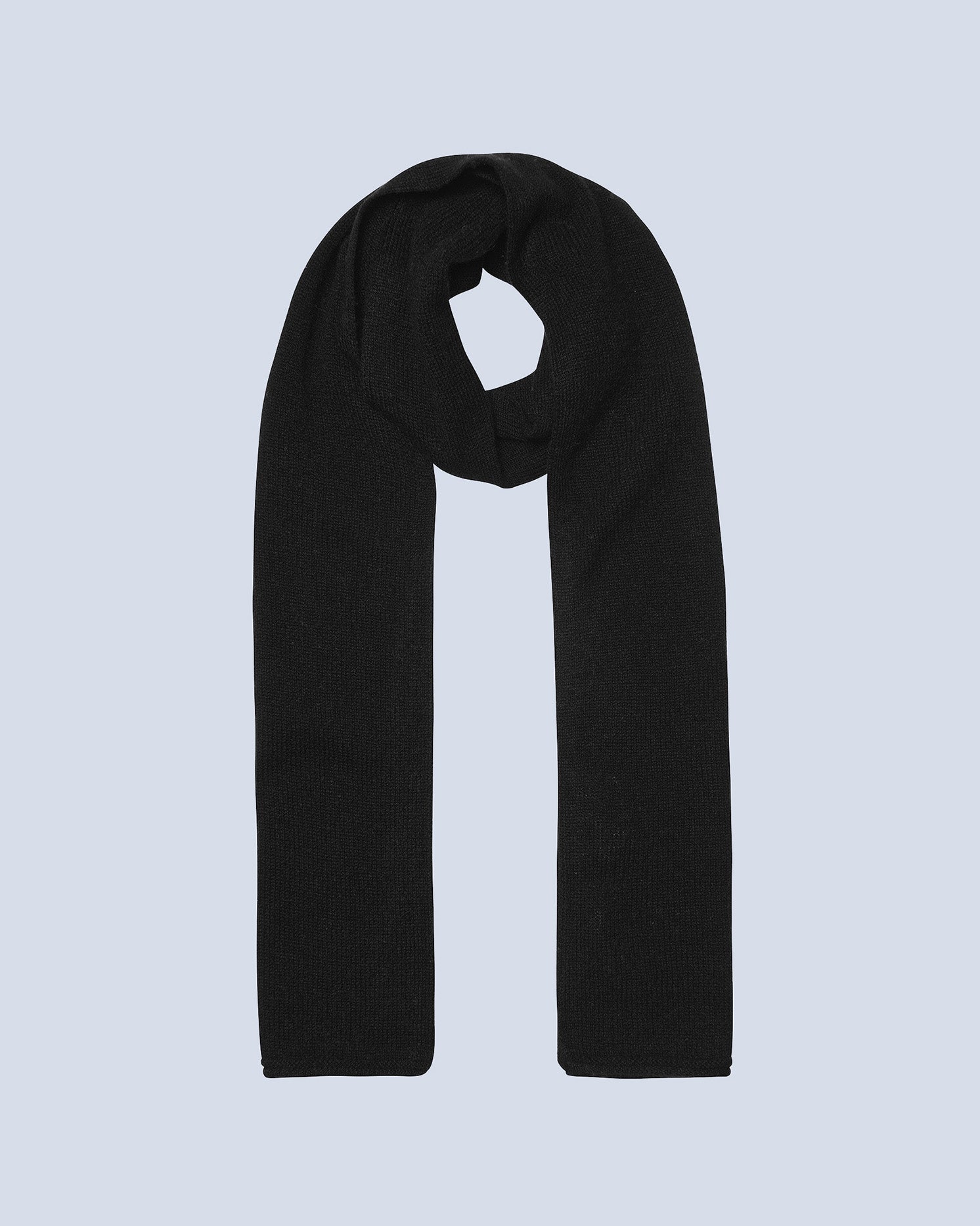 Écharpe Finitions Roulettées Jordan - Noir - 100% Cachemire 12Gg - Mixte