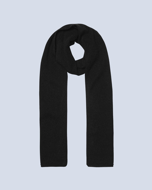 Écharpe Finitions Roulettées Jordan - Noir - 100% Cachemire 12Gg - Mixte