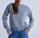 Pull Col Rond Manches Longues Gigot Picadilly - Gris Chine Foncé - Femme