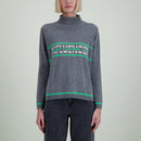 Poncho Col Montant Jacquard California - Influenceur Gris Chine Foncé - Femme