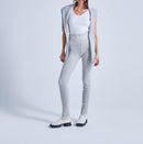Absolut Cashmere - Leggings Con Jacquard Nava - Light China Grey W White - Mujer