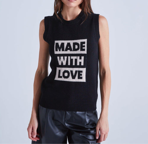 Pull Jacquard Love Mc Dea - Love Noir - Femme