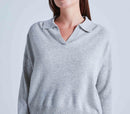 Polo Manches Longues Karena - Gris Chine Clair - Femme