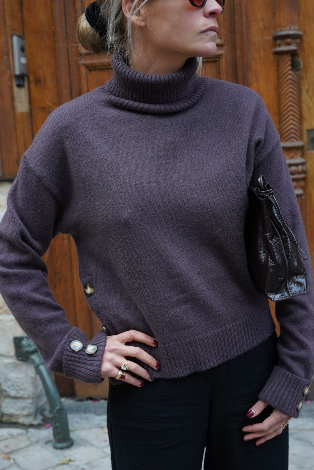 Mayeul Brown Turtleneck Sweater
