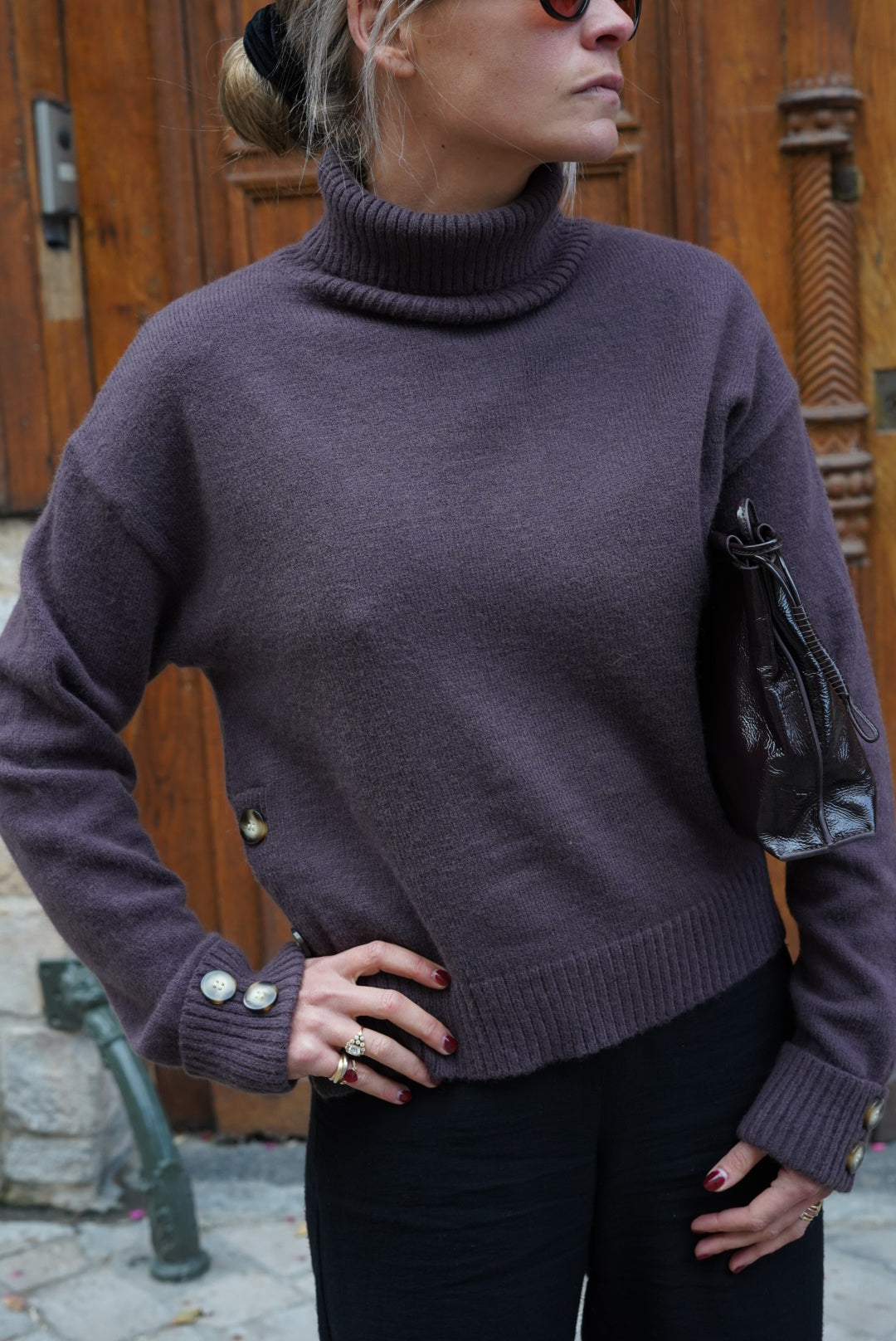 Mayeul Brown Turtleneck Sweater