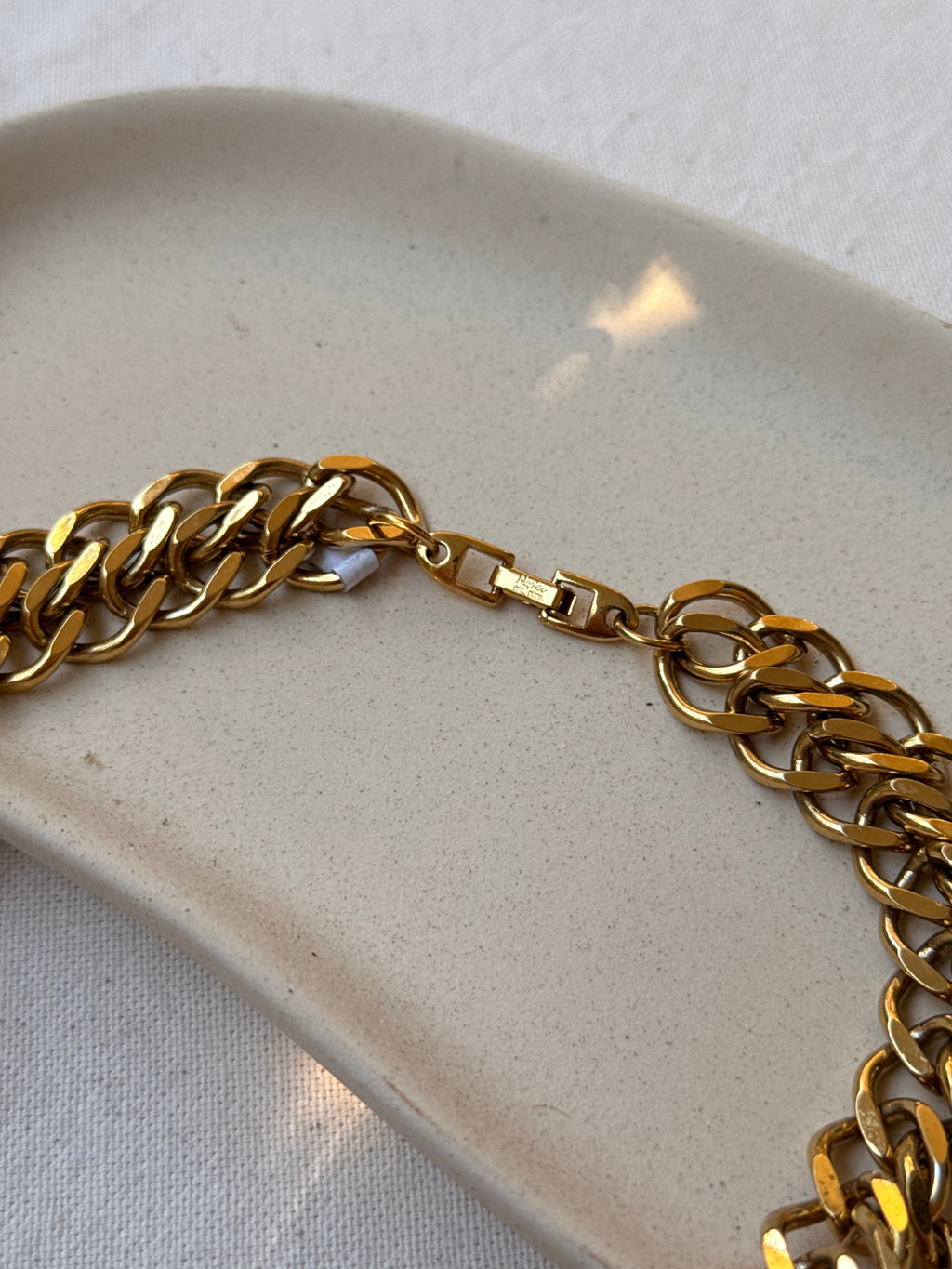 Collier Napier Vintage - Maille Double Dorée